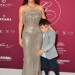 Later, she was joined on the white carpet by her 6-year-old son, Santiago, whom she shares with husband José Bastón.
Getty Images
